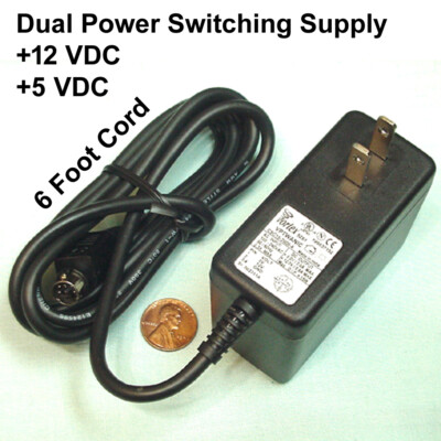 Dual +5 V and +12 V High Efficiency Power Supply [UL, CE Listed] * USA SELLER *