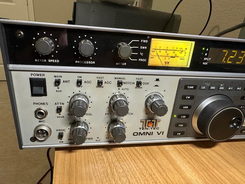 $549 Ten-Tec Omni VI w/ FM board | Complete Station | Power Supply | Desk Mic - Zdjęcie 4 z 21