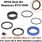 87311846 Seal Kit Replaces For Case Ih & New Holland Loaders Fit 1-3/4" Diameter