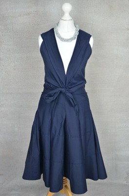navy blue plunge dress