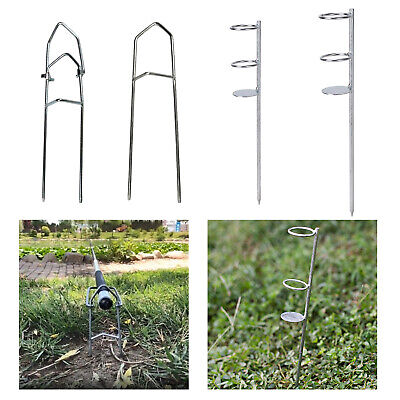 Fishing Rod Pole Holder Durable Ground Support Stand Rack Insert Green