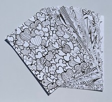 A5 Filofax Organiser Paper Set - Colouring In Designs - 18 Pages - 100gsm Paper