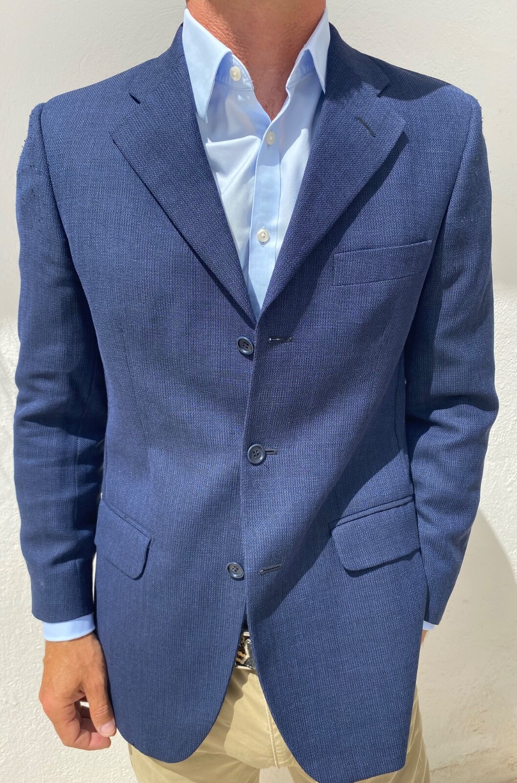 Blazer Size 40 UK BLUE WOOL Made in Italy by GIANNI ARENA vintage £288