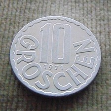 Monety, moneta ponad 10 GROSZY 1971 rok. Austria!