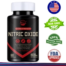 Nitric Oxide Booster Supplement - L-Arginine, L-Citrulline 1920mg - 60 Capsules