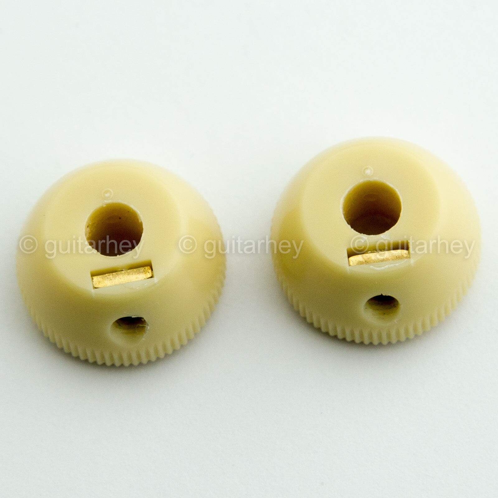 Hofner Teacup Tea Cup Knobs for Bass Guitar Cream and Gold Set of 2 for
