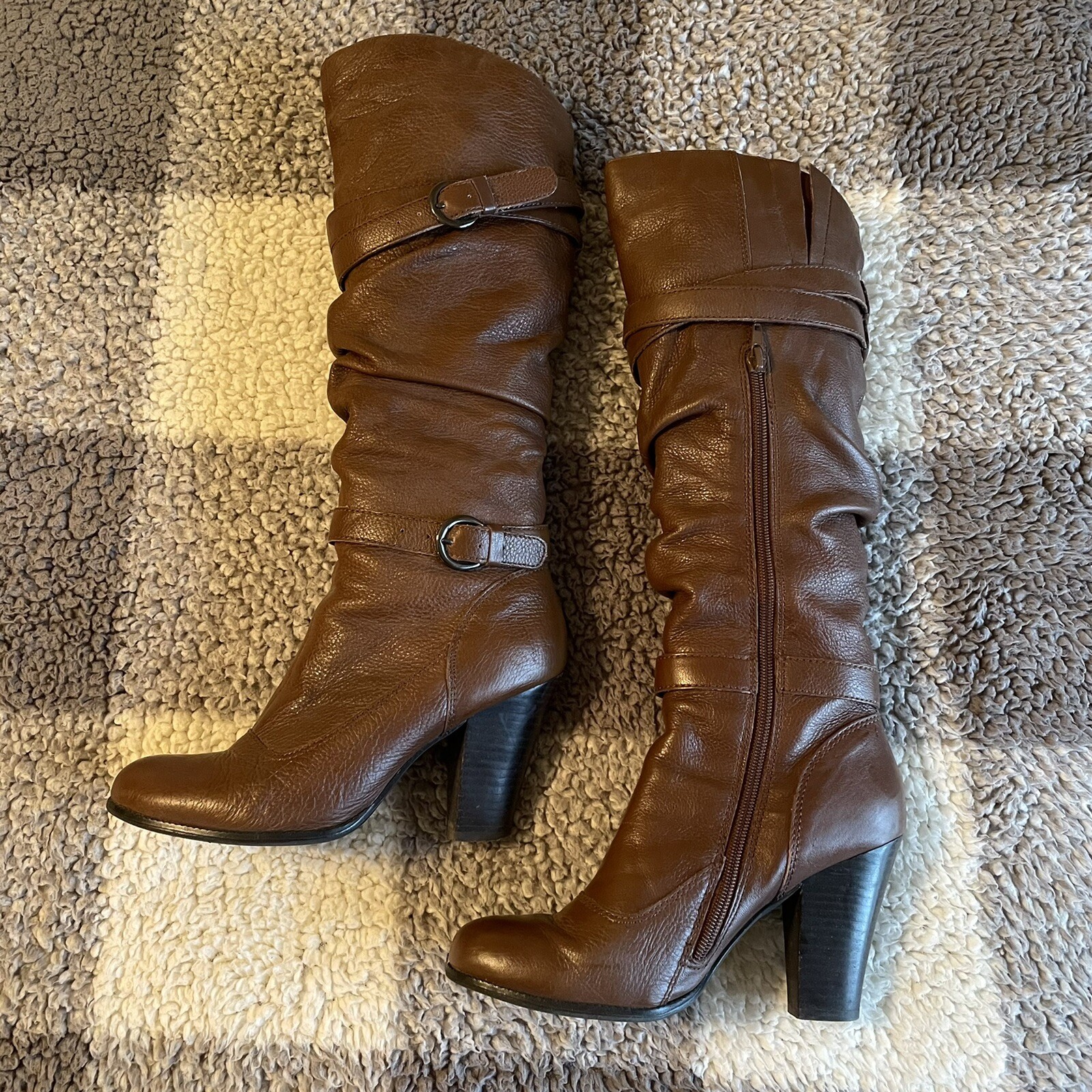 brown knee high boots steve madden