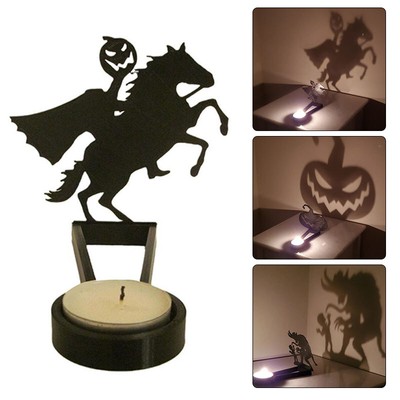 Funny Shadow Candle Holder Halloween Projection Dark Witch Tealight Stands Gift