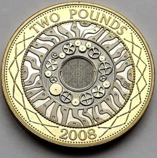 2008 Two £2 Pound Technology Standard Brilliant Uncirculated Coin