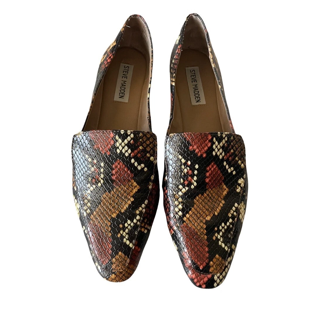 Steve madden snake print cheap loafers