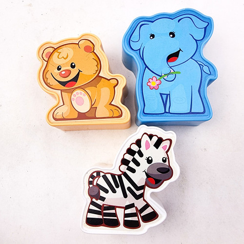 Fisher Price Laugh & Learn Zoo Animal Puzzle 2014 Pieces Zebra Elephant Bear