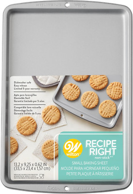 Recipe Right Small Non-Stick Baking Sheet, Cookie Sheet, 13.2 X 9.25-Inch, Steel