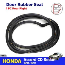 For Honda Accord CD 4D Sedan 1994-97 Door Rubber Seal Weatherstrip Rear RH Z09