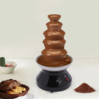 5 Tiers Commercial Stainless Steel Chocolate Fountain Chocolate Fondue Fountain