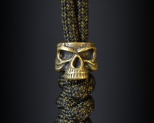 Paracord Lanyard Beads Bronze bead Knife Lanyard Bead Charms - Skull