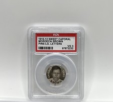1910-12 p2 sweet caporal pin - MORDECAI BROWN - Large Letters - PSA 3