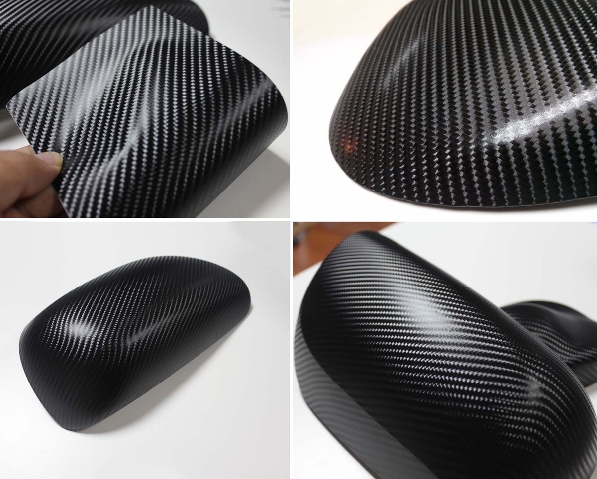 7D Carbon Fiber Vinyl Wrap Sheet - 12" X 60" (30x152cm) Black Car Exterior Film