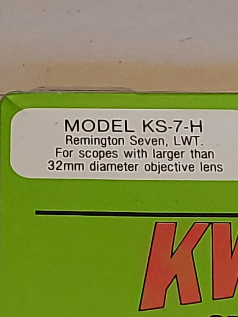 Kwik Site KS-7-H see thru rings Remington seven LTW 32mm & larger