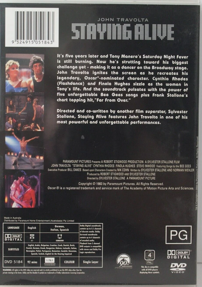 Saturday Night Fever (NEW) Staying Alive DVD Movie Soundtrack Cassette 1983 RARE - Image 4 of 4
