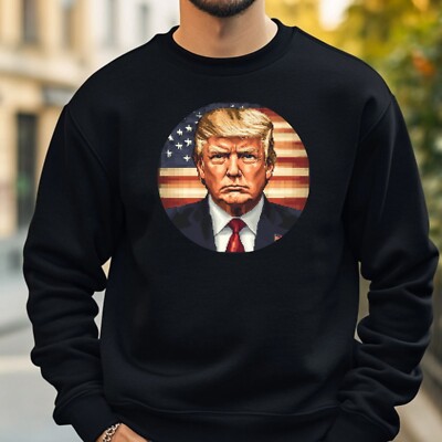 Trump Pixel Art Sweatshirt Cosy and Perfect for Any Occasion S to 4XL