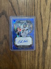 2022 Prizm Draft Picks Chase Garbers Blue Ice Rookie Auto /75 SP #RA-CGA