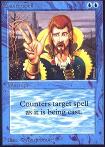 [1x] Counterspell Heavy Play, English Beta MTG Magic