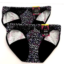 NEW 2 Pairs Maidenform Bikini Moderate Period Panties Medium Multi-Color DMLBKM
