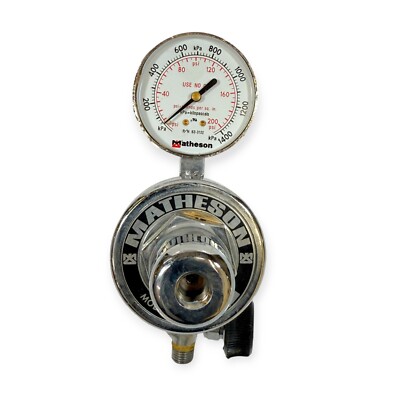 Matheson 3476-A Pressure Regulator 350 PSIG PRV-15621B with 63-3122 Gauge