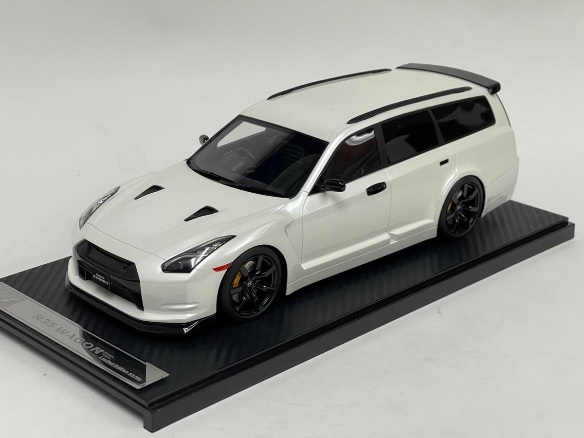 【新品】IVY Nissan GT-R ミニカー 1/18 ホワイト 1/18 IVY Models Nissan R35 Stagea Custom Version Wagon in White | eBay