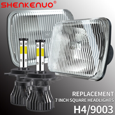Phares LED Pour Ford F150 F250 F350 1978-1986 - 7x6 Pouces - Ampoules H4 Incluses - Neufs XWQHJW
