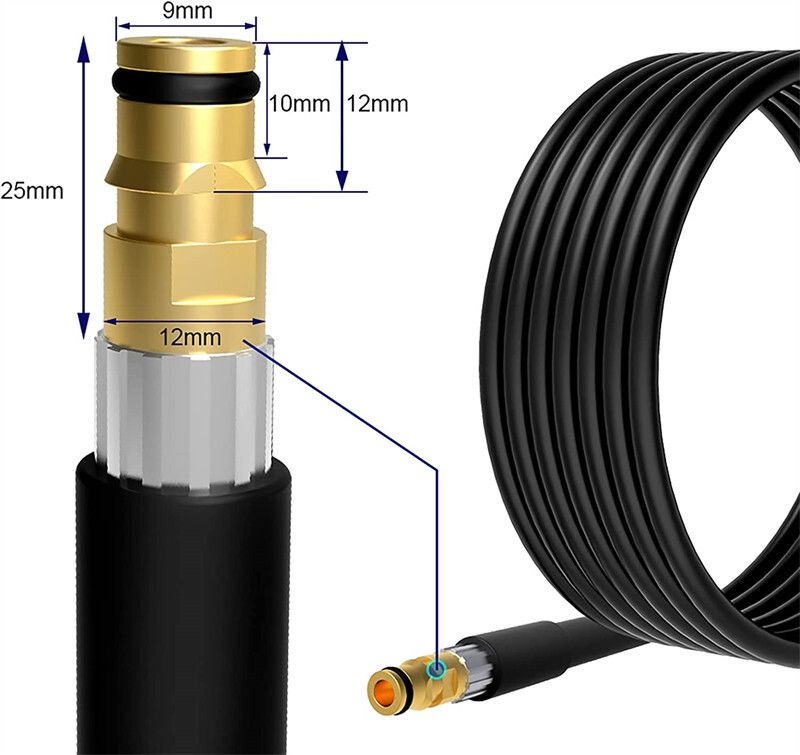 Auto Washer Hose High Pressure Water Cleaning Rubber Pipe For Karcher