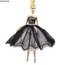 Black Waves Ballet Tutu Dress For 11.5" Doll Outfit 1/6 Accessories Clothes Gown