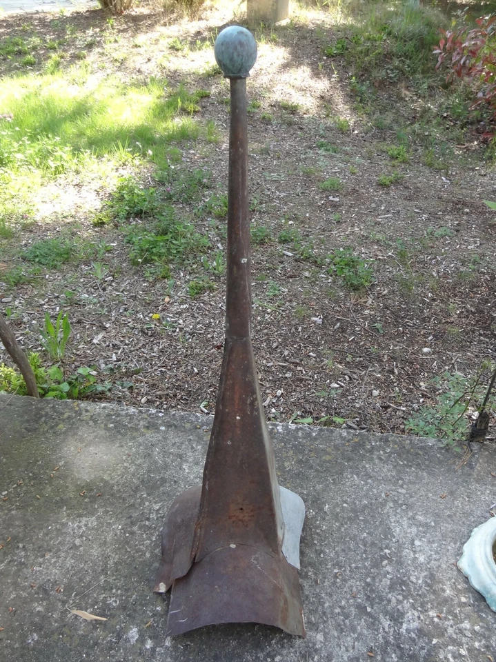 ancien épi de faitage en zinc 1900 - Photo 2/4