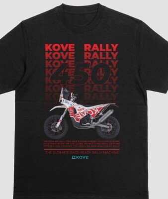 Dakar Rally Kove 450 Rally  Cotton T-Shirt S,M,L,XL Braaap  