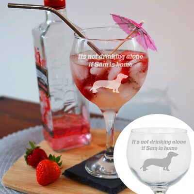 Personalisiertes graviertes Gin Glas Hundeliebhaber JEDE RASSE Neuheit Glas lustig Spaß Geschenk