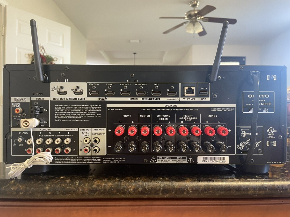 Onkyo TX-NR696 7.2 Channel Smart AV Receiver Black 889951001720| eBay