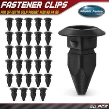 30x 9 mm Nylon Bumper & Fender Apron Screw Grommet Retainer Clips for VW Audi