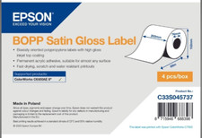 Epson BOPP Seidenglanz Etikett, Endlosrolle 203 mm x 68 m C33S045737 - 4 Rollen