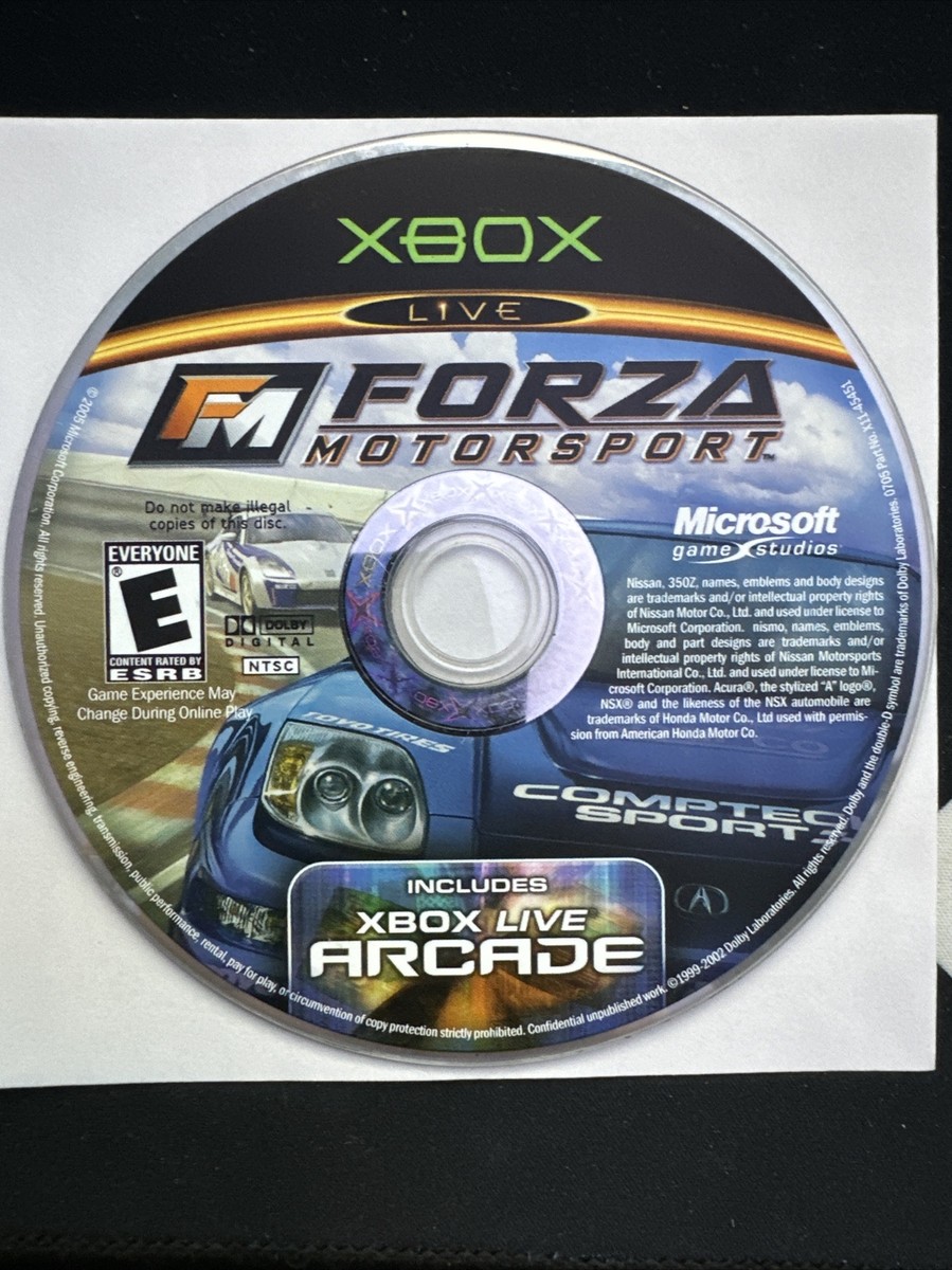 Forza Motorsport 1 (Original Xbox, 2005) - DISK ONLY 805529944466