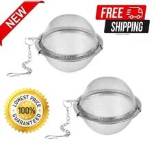 2 Pcs Stainless Steel Tea Infuser Strainers for Loose Tea Mesh Tea Ball Holder