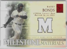 BARRY BONDS 2003 Topps Tribute Contemporary Milestone Materials Red #20 of 50!