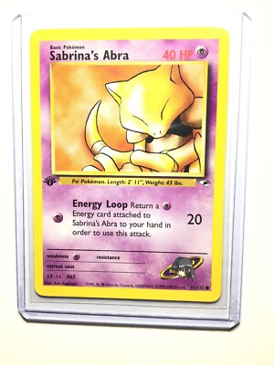 SABRINA'S ABRA - 1st Edition Gym Heroes - 91/132 - Common - Pokemon - NM | eBay SABRINA'S ABRA - 1st Edition Gym Heroes - 91/132 - Common - Pokemon - NM | eBay