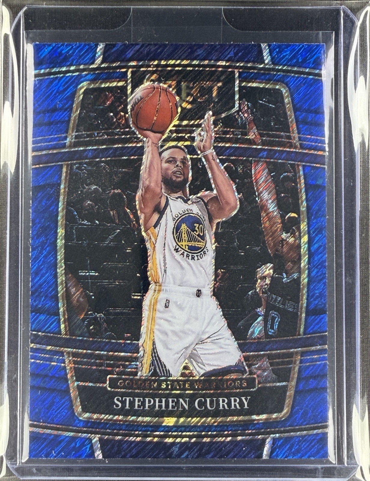 STEPHEN CURRY 2021-22 Panini Select #94 Concourse Blue Shimmer Prizm