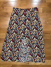 Forever 21 Peekaboo Front Midi Floral Skirt Y2K Coquette Cottagecore Size L
