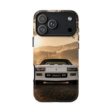 Iroc-z Tough Phone Case White 80s Muscle Car Sunset Cover