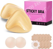 Mearter Ultra Push up Sticky Bra Pads Inserts  Double Sided Adhesive Bra Insert