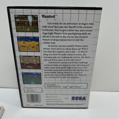 Wanted (Sega Master System, 1989) CIB Complete In Box - Bild 5 von 7