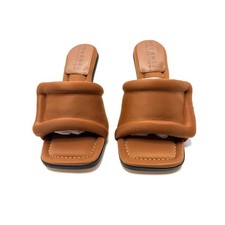 Journee Collection Women's Addriel Square Toe Dress Sandals Tan Size 6 NWT/BOX