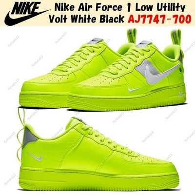 Nike Air Force 1 Low Utility Volt White Black AJ7747-700 Men's Size