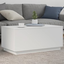 Table Basse avec Lumières LED Table d'Appoint Bout de Canapé Salon vidaXL